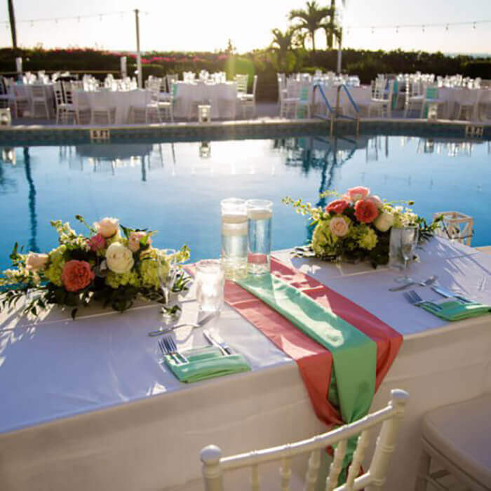 Florida wedding venues near the beach and pool