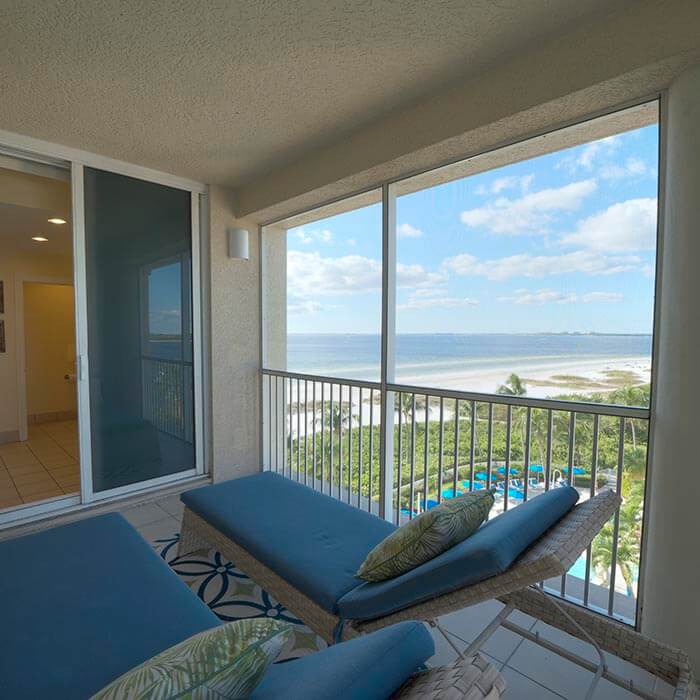 Captiva Villa One-Bedroom King  Sunrise to Sunset featuring two spacious waterfront lanais